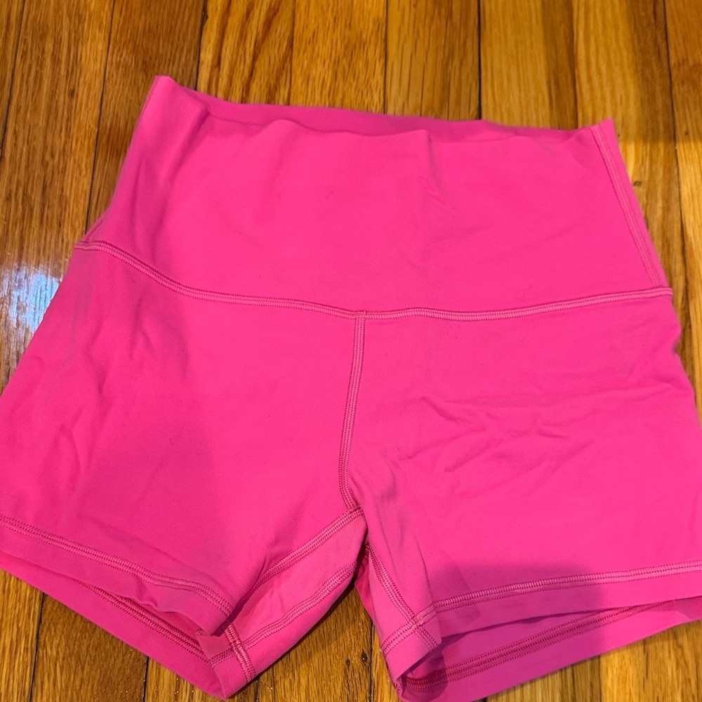 lululemon athletica Hot Pink 4” High-Rise Bike Shorts